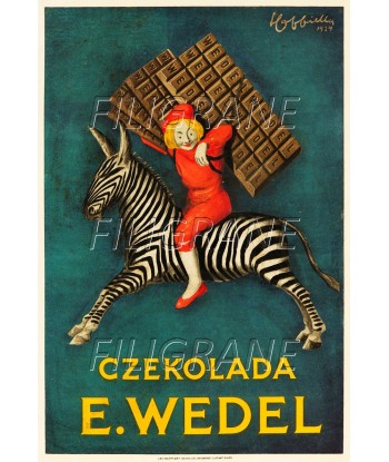 PUB E. WEDEL CHOCOLAT Rbiz-POSTER/REPRODUCTION d1 AFFICHE VINTAGE Economisez 