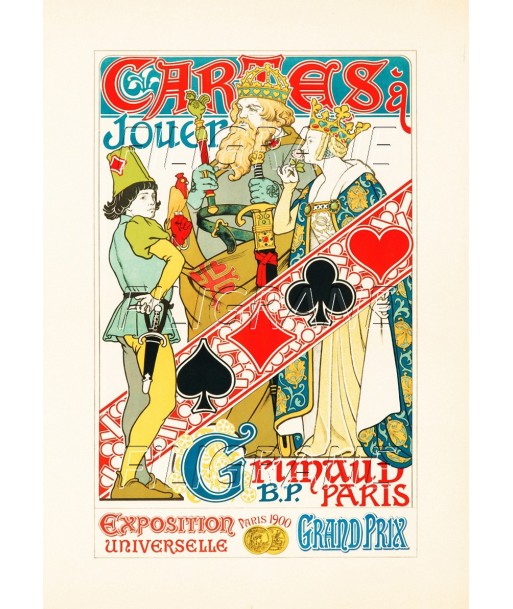 PUB GRIMAUD CARTE à JOUER Ryrn-POSTER/REPRODUCTION d1 AFFICHE VINTAGE paiement sécurisé