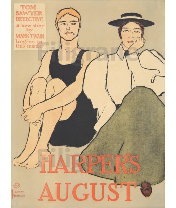 PUB HARPER'S AUGUST Rbzq-POSTER/REPRODUCTION d1 AFFICHE VINTAGE pas cher chine