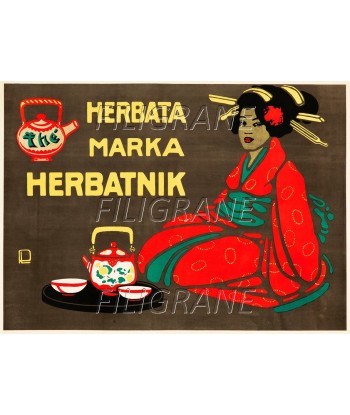 PUB HERBATA HERBATNIK Thé Rbhz-POSTER/REPRODUCTION d1 AFFICHE VINTAGE de votre