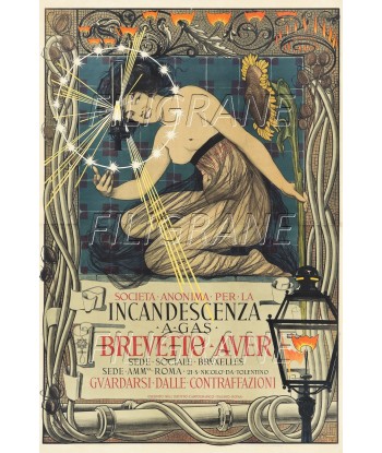 PUB INCANDESCENZA a GAS  Rtiw-POSTER/REPRODUCTION d1 AFFICHE VINTAGE Amélioration de cerveau avec