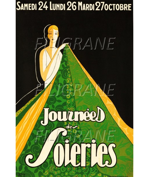 PUB JOURNéES des SOIERIES Rzsz-POSTER/REPRODUCTION d1 AFFICHE VINTAGE votre