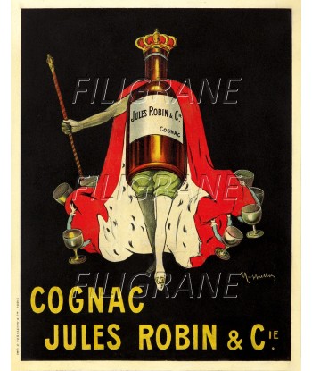 PUB JULES ROBIN COGNAC Rikc-POSTER/REPRODUCTION d1 AFFICHE VINTAGE à prix réduit toute l'année