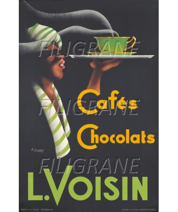 PUB L. VOISIN CAFéS CHOCOLATS Rgxi-POSTER/REPRODUCTION d1 AFFICHE VINTAGE Livraison rapide