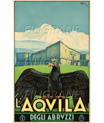 PUB L'AQUILA DEGLI ABRUZZI Runr-POSTER/REPRODUCTION d1 AFFICHE VINTAGE pas chere