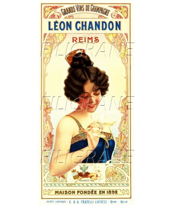 PUB Léon CHANDON CHAMPAGNE Rceg-POSTER/REPRODUCTION d1 AFFICHE VINTAGE acheter