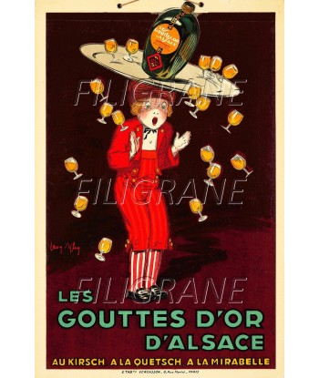 PUB les GOUTTES D'OR D'ALSACE  Rjun-POSTER/REPRODUCTION d1 AFFICHE VINTAGE france