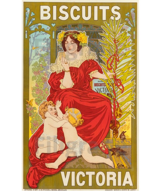 PUB BISCUITS VICTORIA Rayx-POSTER/REPRODUCTION d1 AFFICHE VINTAGE pas cher