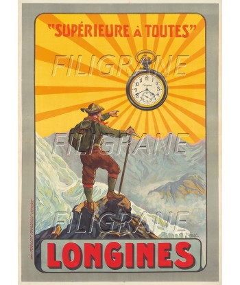 PUB LONGINES MONTRE Rnzq-POSTER/REPRODUCTION d1 AFFICHE VINTAGE de technologie