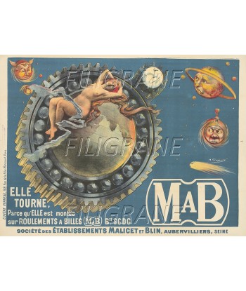 PUB MAB ROULEMENT BILLE Rcci-POSTER/REPRODUCTION d1 AFFICHE VINTAGE prix