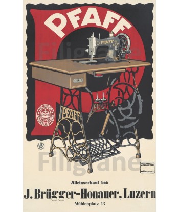 PUB MACHINE COUDRE PFAFF R151-POSTER/REPRODUCTION d1 AFFICHE VINTAGE basket pas cher