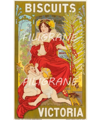 PUB BISCUITS VICTORIA Rdyg-POSTER/REPRODUCTION d1 AFFICHE VINTAGE solde