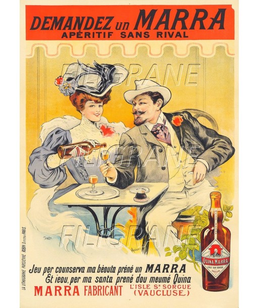 PUB MARRA ApéRITIF Rffl-POSTER/REPRODUCTION d1 AFFICHE VINTAGE Economisez 