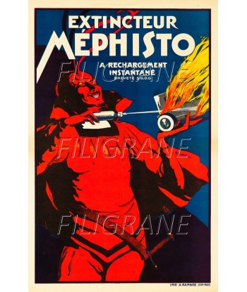 PUB MéPHISTO EXTINCTEUR Rkru-POSTER/REPRODUCTION d1 AFFICHE VINTAGE les muscles