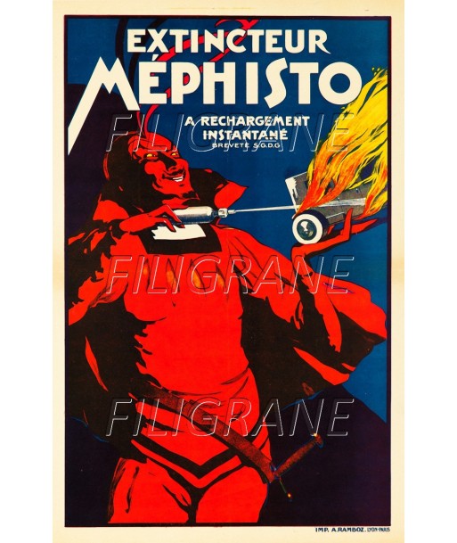 PUB MéPHISTO EXTINCTEUR Rkru-POSTER/REPRODUCTION d1 AFFICHE VINTAGE les muscles