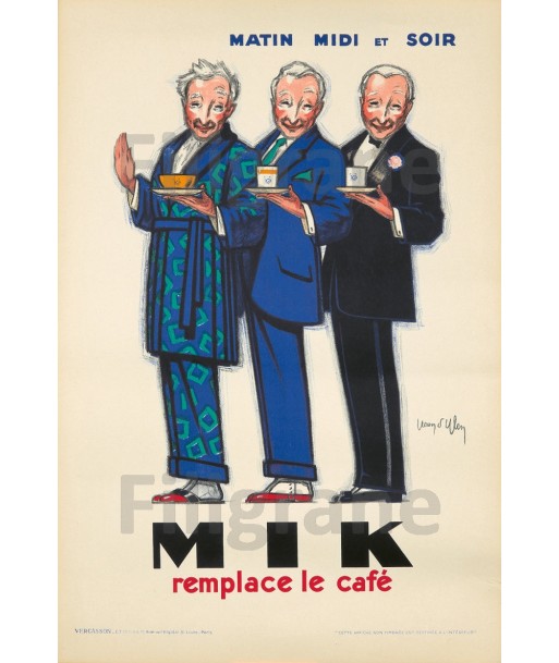 PUB MIK REMPLACE CAFé Rugt-POSTER/REPRODUCTION d1 AFFICHE VINTAGE pas chere