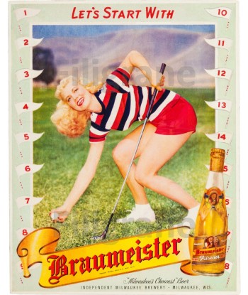 PUB BRAUMEISTER BIèRE/BEER Rspu-POSTER/REPRODUCTION d1 AFFICHE VINTAGE le concept de la Pate a emporter 