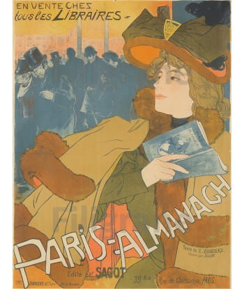 PUB PARIS ALMANACH PRESSE Rud-POSTER/REPRODUCTION d1 AFFICHE VINTAGE livraison et retour toujours gratuits