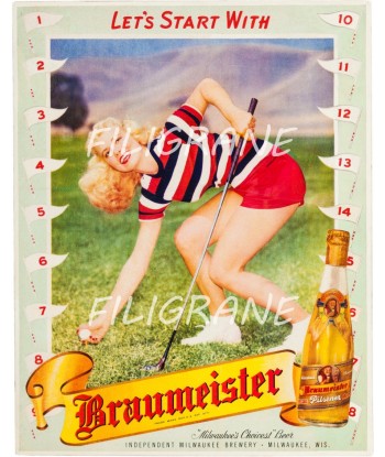 PUB BRAUMEISTER BièRE Rjri-POSTER/REPRODUCTION d1 AFFICHE VINTAGE s'inspire de l'anatomie humaine