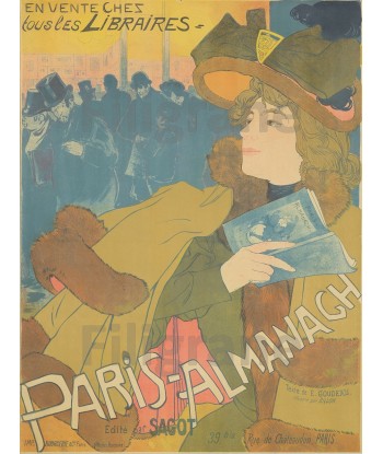 PUB PARIS ALMANACH REVUE Rzzi-POSTER/REPRODUCTION d1 AFFICHE VINTAGE Les magasins à Paris