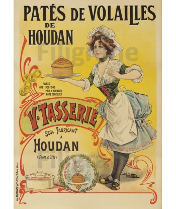 PUB PATéS V. TASSERIE HOUDAN POSTER/REPRODUCTION d1 AFFICHE VINTAGE pas cher chine