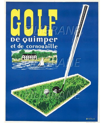 PUB QUIMPER GOLF Rley-POSTER/REPRODUCTION d1 AFFICHE VINTAGE À commander