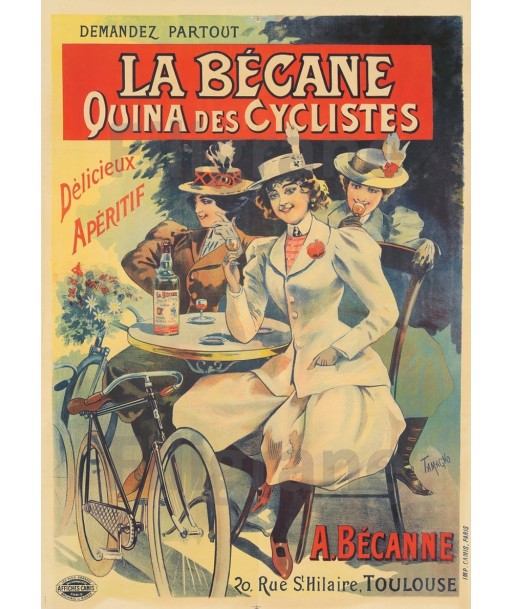 PUB QUINA la BéCANE Rf289-POSTER/REPRODUCTION d1 AFFICHE VINTAGE Amélioration de cerveau avec