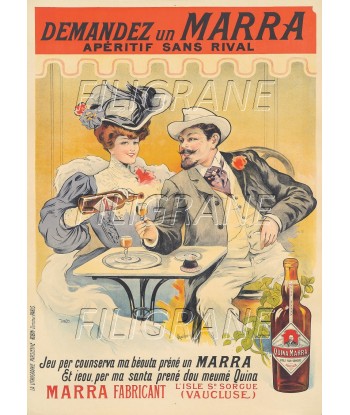 PUB QUINA MARRA ApéRITIF Rlme-POSTER/REPRODUCTION d1 AFFICHE VINTAGE ou a consommer sur place