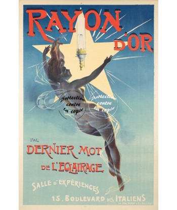 PUB RAYON D'OR AMPOULE Rf66-POSTER/REPRODUCTION d1 AFFICHE VINTAGE de technologie