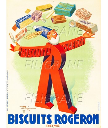 PUB ROGERON BISCUITS REIMS Rnel-POSTER/REPRODUCTION d1 AFFICHE VINTAGE basket pas cher