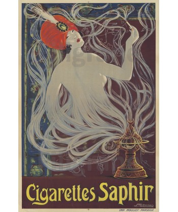 PUB SAPHIR CIGARETTES Rhqo-POSTER/REPRODUCTION d1 AFFICHE VINTAGE à prix réduit toute l'année