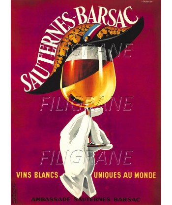 PUB SAUTERNES BARSAC VIN Rwtl-POSTER/REPRODUCTION d1 AFFICHE VINTAGE offre 