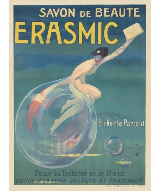 PUB SAVON ERASMIC Rf155-POSTER/REPRODUCTION d1 AFFICHE VINTAGE votre restaurant rapide dans 