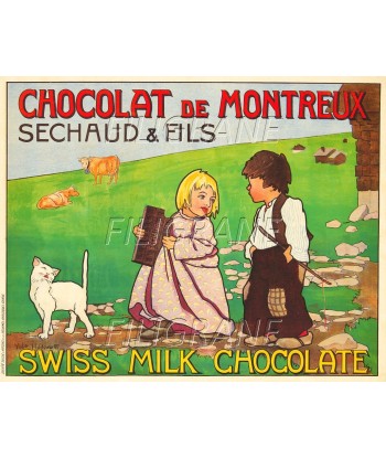 PUB SECHAUD CHOCOLAT MONTREUX Rbea-POSTER/REPRODUCTION d1 AFFICHE VINTAGE Les êtres humains sont 