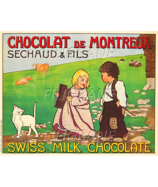 PUB SECHAUD CHOCOLAT MONTREUX Rbea-POSTER/REPRODUCTION d1 AFFICHE VINTAGE Les êtres humains sont 