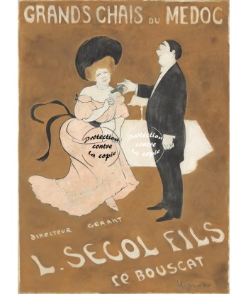 PUB SECOL FILS VIN MéDOC Rf55-POSTER/REPRODUCTION d1 AFFICHE VINTAGE soldes