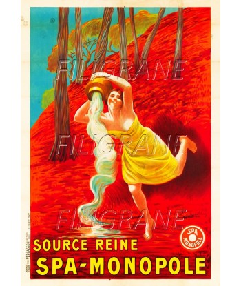 PUB SPA MONOPOLE SOURCE REINE Ruej-POSTER/REPRODUCTION d1 AFFICHE VINTAGE les muscles