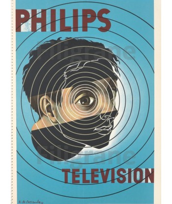 PUB TéLéVISION PHILIPS Rf150-POSTER/REPRODUCTION d1 AFFICHE VINTAGE prix