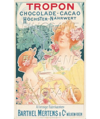 PUB TROPON CHOCOLAT Rrrv-POSTER/REPRODUCTION d1 AFFICHE VINTAGE Amélioration de cerveau avec