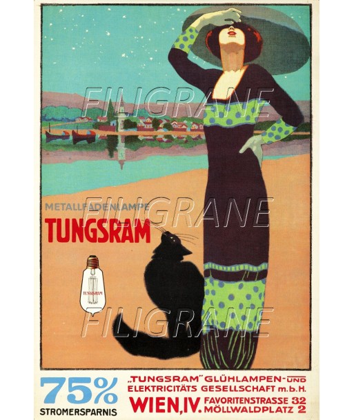 PUB TUNGSRAM AMPOULE LAMPE Ryjr-POSTER/REPRODUCTION d1 AFFICHE VINTAGE solde