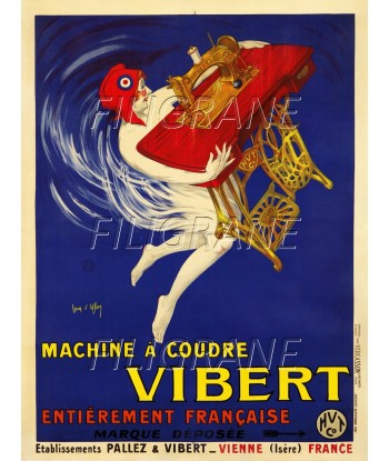 PUB VIBERT MACHINE à COUDRE Rtrg-POSTER/REPRODUCTION d1 AFFICHE VINTAGE des créatures d'habitude