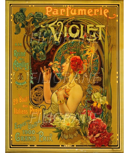 PUB VIOLET PARFUMERIE PARIS Rxww-POSTER/REPRODUCTION d1 AFFICHE VINTAGE Véritable concentré