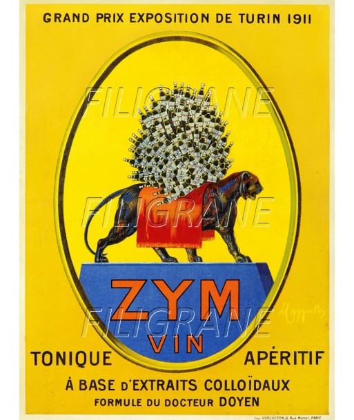 PUB ZYM VIN Rjmd-POSTER/REPRODUCTION d1 AFFICHE VINTAGE Voir les baskets