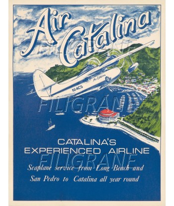 AIRLINES AIR CATALINA Rsrd-POSTER/REPRODUCTION d1 AFFICHE VINTAGE de la marque