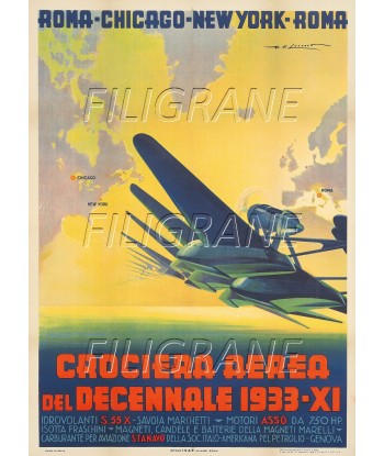 AIRLINES CROCIERA AEREA 1933 Ryil-POSTER/REPRODUCTION d1 AFFICHE VINTAGE Le MVP de beaucoup