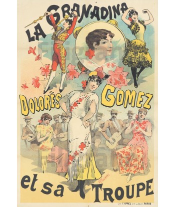 SPECTACLE Dolorès GOMEZ TROUPE Ryyc-POSTER/REPRODUCTION d1 AFFICHE VINTAGE à prix réduit toute l'année