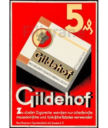 PUB GILDEHOF CIGARETTE Rjlk-POSTER/REPRODUCTION d1 AFFICHE VINTAGE acheter en ligne