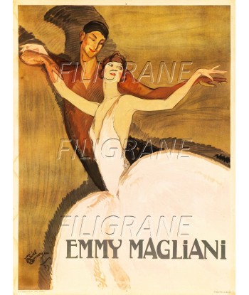 SPECTACLE Emmy MAGLIANI DANSEUSE Riyn-POSTER/REPRODUCTION d1 AFFICHE VINTAGE en stock