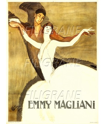 SPECTACLE Emmy MAGLIANI DANSEUSE Rsmv-POSTER/REPRODUCTION d1 AFFICHE VINTAGE de l' environnement