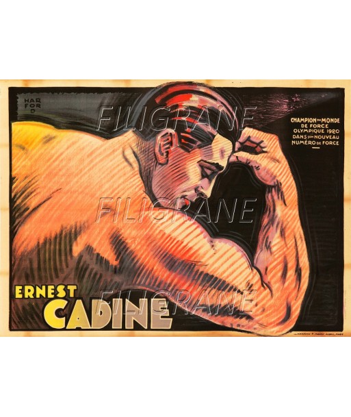 DIVERS Ernest CADINE FORCE 1920 Rtev-POSTER/REPRODUCTION d1 AFFICHE VINTAGE Par le système avancé 